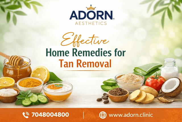🌿 Effective Home Remedies for Tan Removal – By Adorn Aesthetics 🌿 Effective Home Remedies for Tan Removal – By Adorn Aesthetics